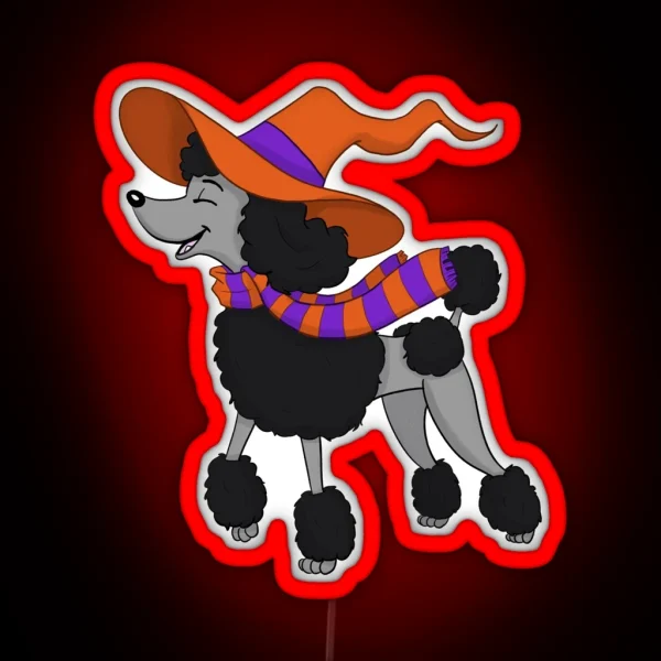 Halloween Poodle RGB Neon Sign