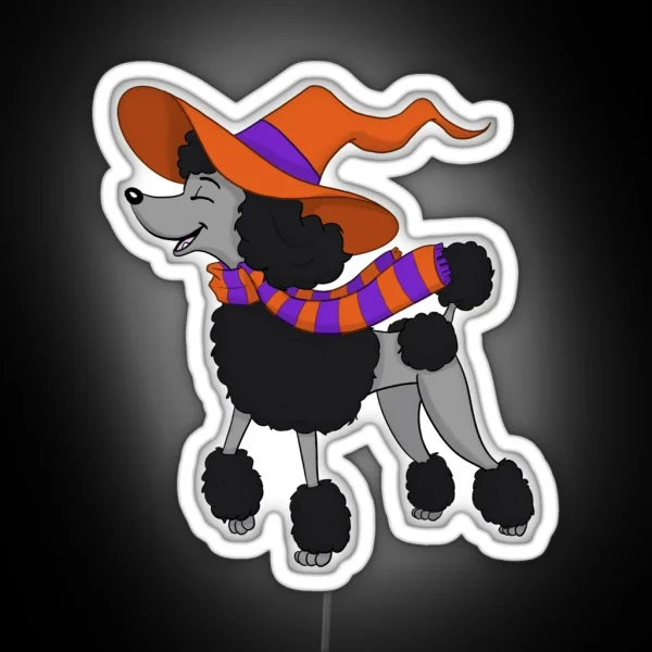 Halloween Poodle RGB Neon Sign