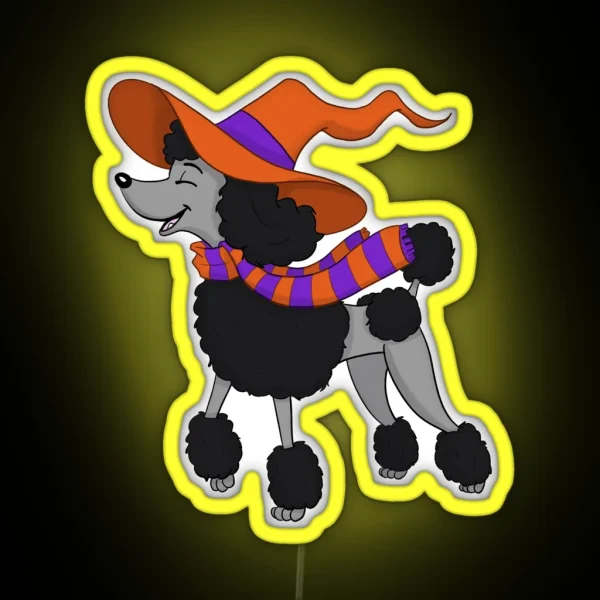 Halloween Poodle RGB Neon Sign
