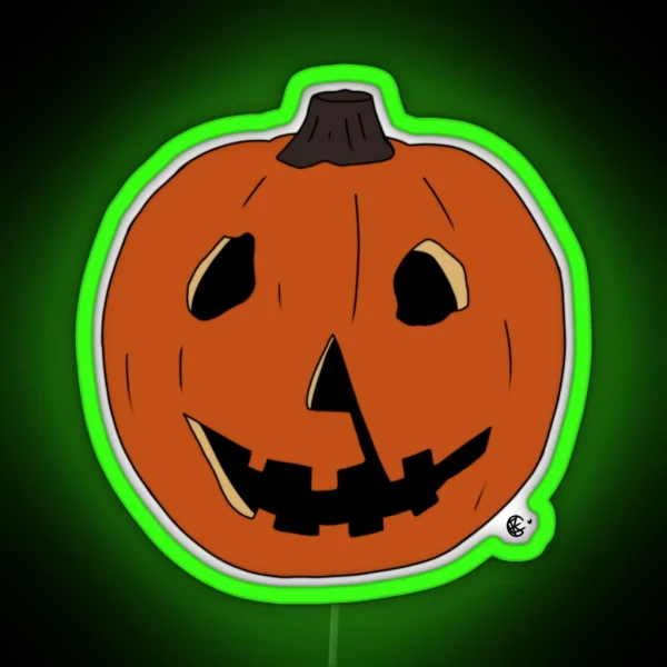 HALLOWEEN PUMPKIN MICHAEL MYERS RGB Neon Sign