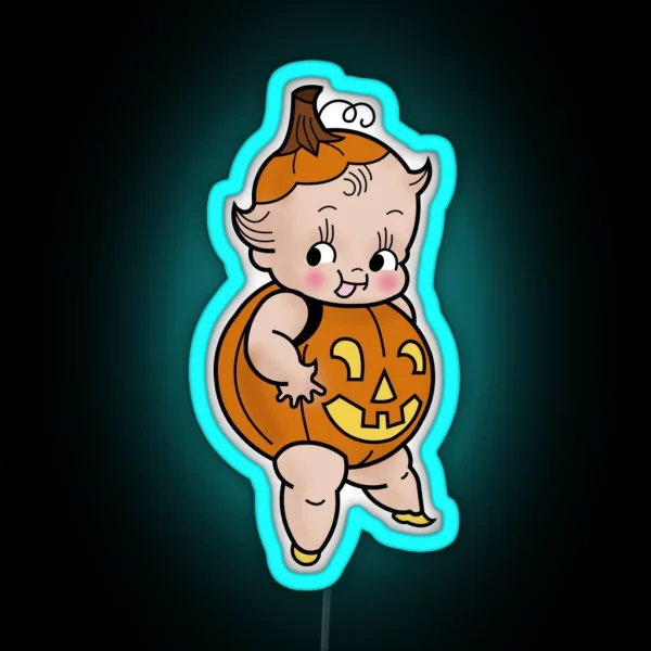 Halloween Pumpkin RGB Neon Sign