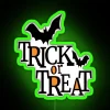 Spooky Seasonal Decor with Bright Glowing RGB Neon Accents Inside Home