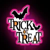 Vibrant RGB neon LED Halloween decoration sign for indoor use.