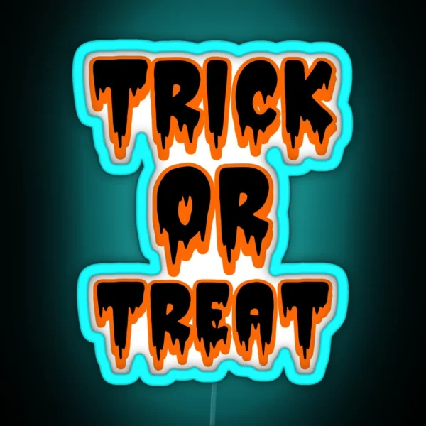 Halloween Trick Or Treat RGB Neon Sign