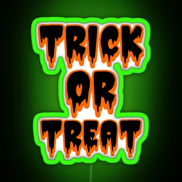 Halloween Trick Or Treat RGB Neon Sign