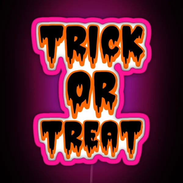 Halloween Trick Or Treat RGB Neon Sign