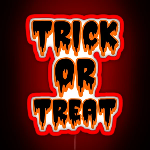 Halloween Trick Or Treat RGB Neon Sign