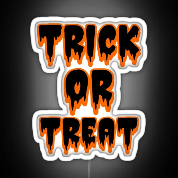 Halloween Trick Or Treat RGB Neon Sign
