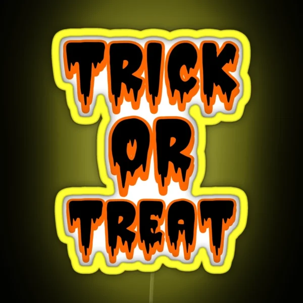 Halloween Trick Or Treat RGB Neon Sign