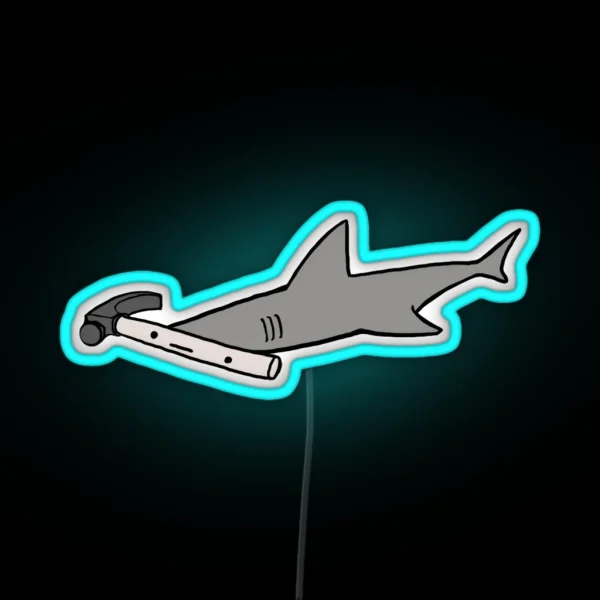 Hammerhead Shark RGB Neon Sign