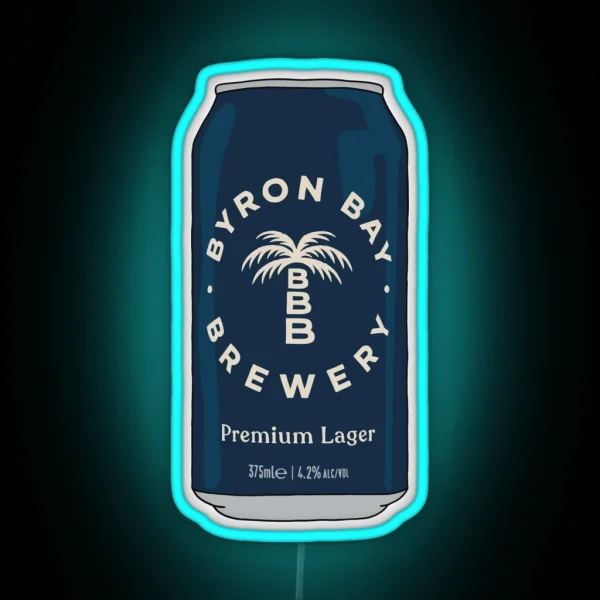 Hand Drawn Byron Bay Premium Can RGB Neon Sign