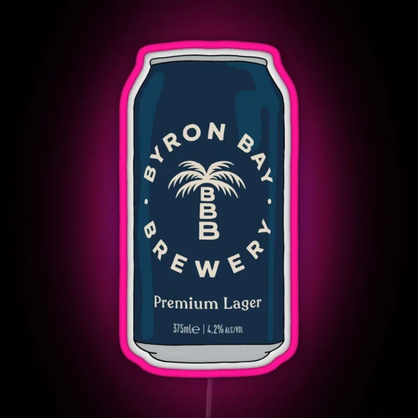 Hand Drawn Byron Bay Premium Can RGB Neon Sign