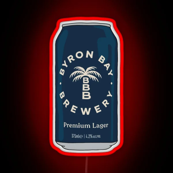 Hand Drawn Byron Bay Premium Can RGB Neon Sign