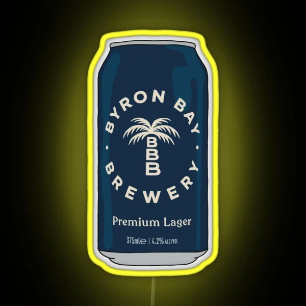 Hand Drawn Byron Bay Premium Can RGB Neon Sign