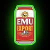 Unique hand-drawn emu export neon sign with vibrant color options