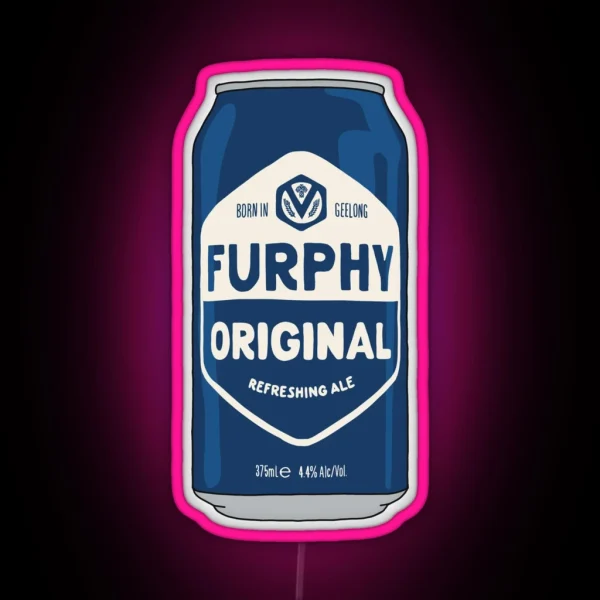 Hand Drawn Furphy Original Can RGB Neon Sign