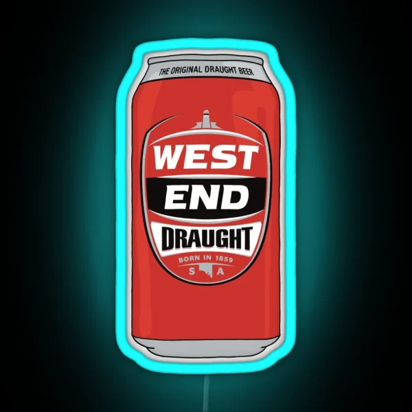 Hand Drawn West End Draught Can RGB Neon Sign