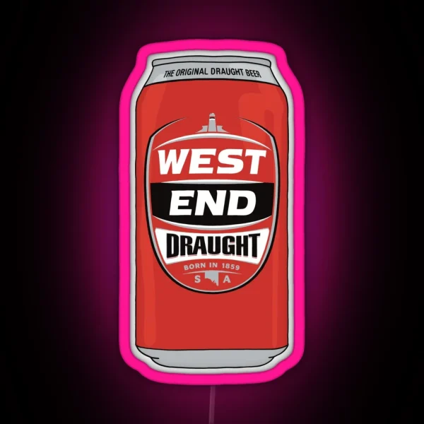 Hand Drawn West End Draught Can RGB Neon Sign