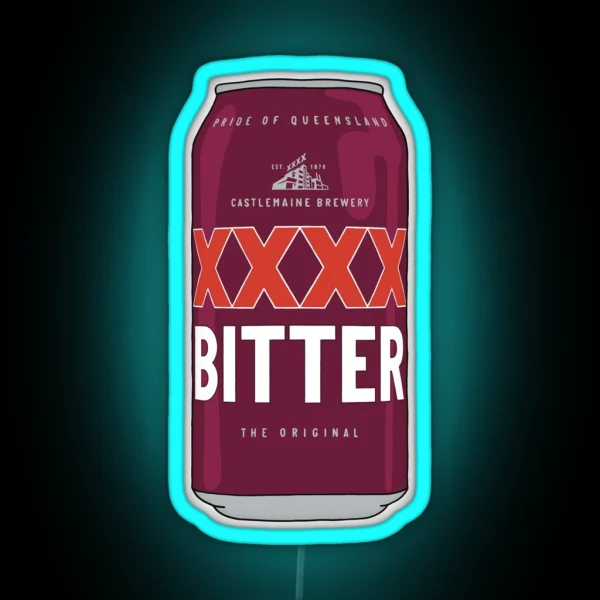 Hand Drawn XXXX Bitter Can RGB Neon Sign