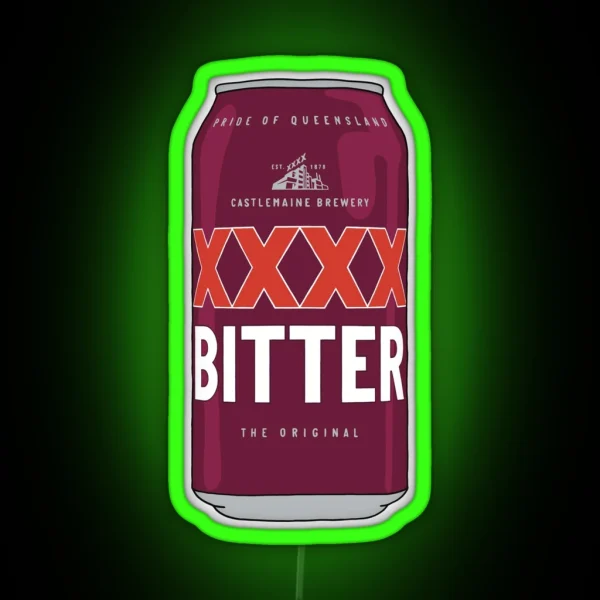 Hand Drawn XXXX Bitter Can RGB Neon Sign
