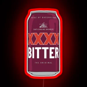 Hand Drawn XXXX Bitter Can RGB Neon Sign