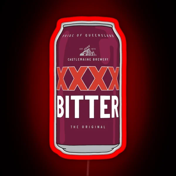 Hand Drawn XXXX Bitter Can RGB Neon Sign