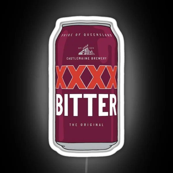 Hand Drawn XXXX Bitter Can RGB Neon Sign