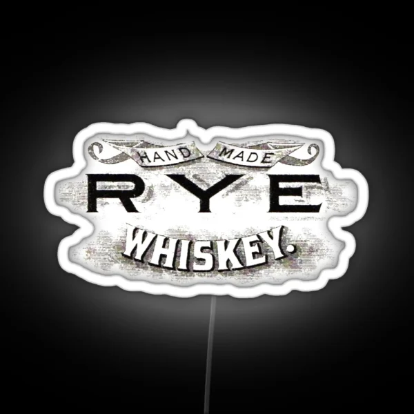 Hand Made Rye Whiskey RGB Neon Sign