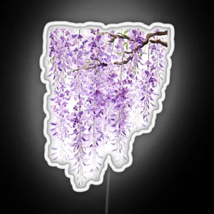 Hand Painted Watercolor Wisteria In Bloom 2024 Version 2 RGB Neon Sign