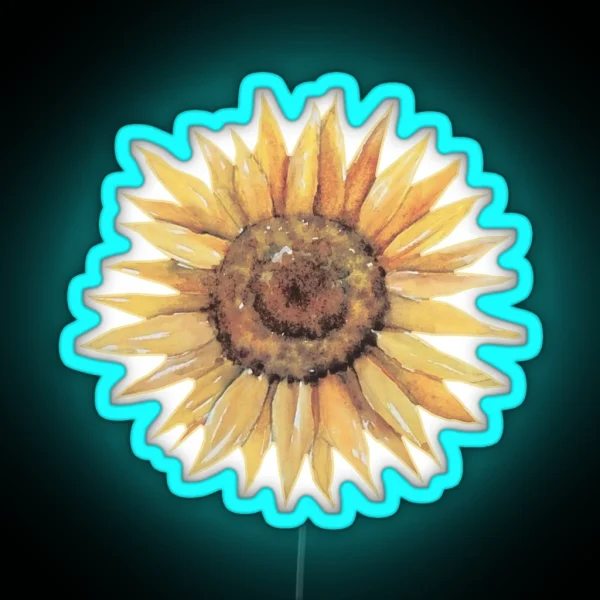 Handpainted Sunflower RGB Neon Sign