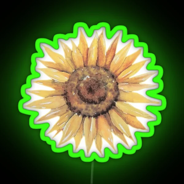 Handpainted Sunflower RGB Neon Sign