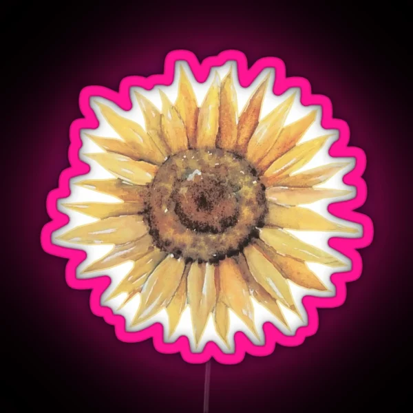 Handpainted Sunflower RGB Neon Sign