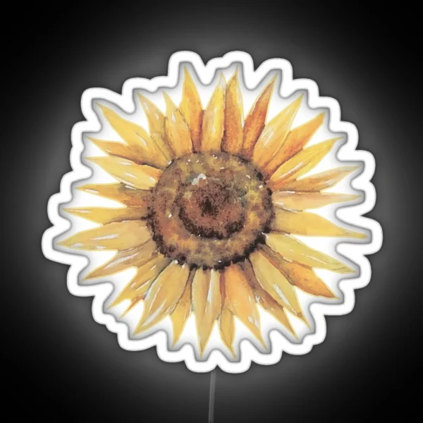 Handpainted Sunflower RGB Neon Sign