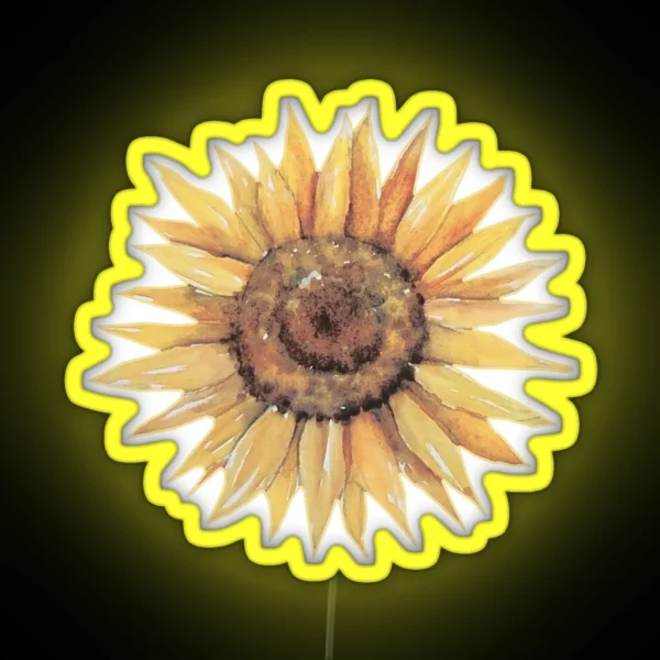 Handpainted Sunflower RGB Neon Sign
