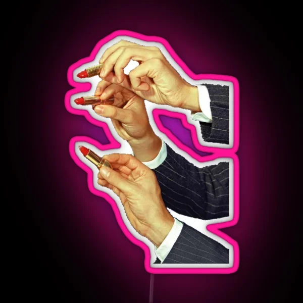 Hands With Lipstick RGB Neon Sign