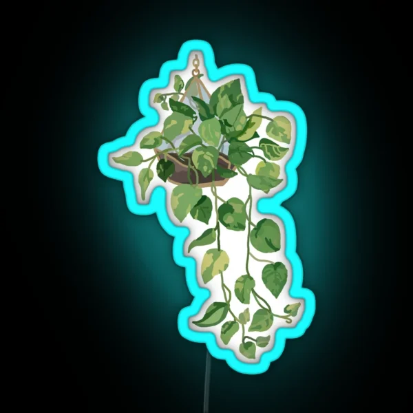 Hanging Plant RGB Neon Sign