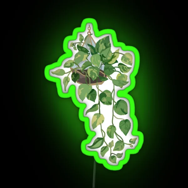Hanging Plant RGB Neon Sign