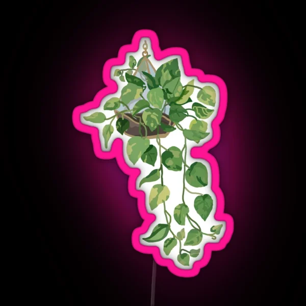 Hanging Plant RGB Neon Sign