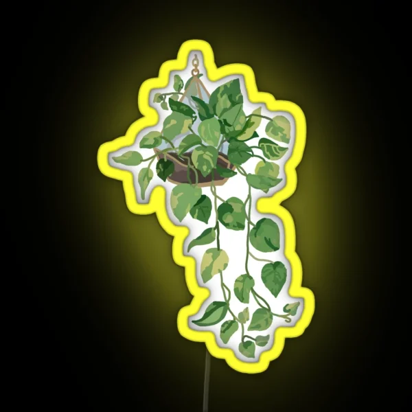 Hanging Plant RGB Neon Sign