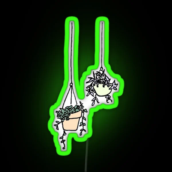 Hanging Planters RGB Neon Sign