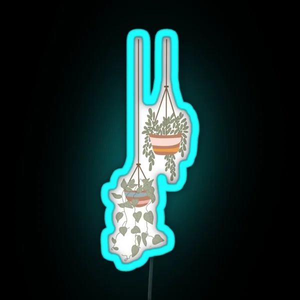 Hanging Plants RGB Neon Sign