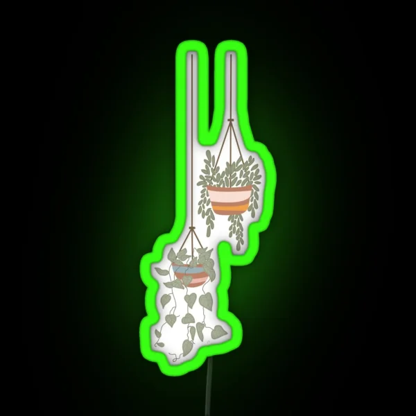 Hanging Plants RGB Neon Sign