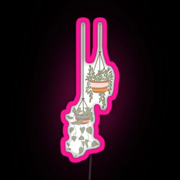 Hanging Plants RGB Neon Sign
