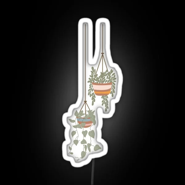 Hanging Plants RGB Neon Sign
