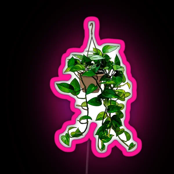 Hanging Pothos Plant RGB Neon Sign