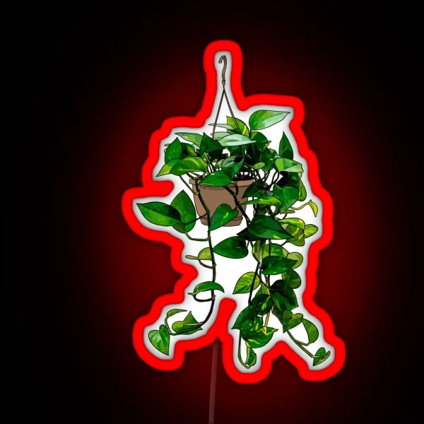 Hanging Pothos Plant RGB Neon Sign