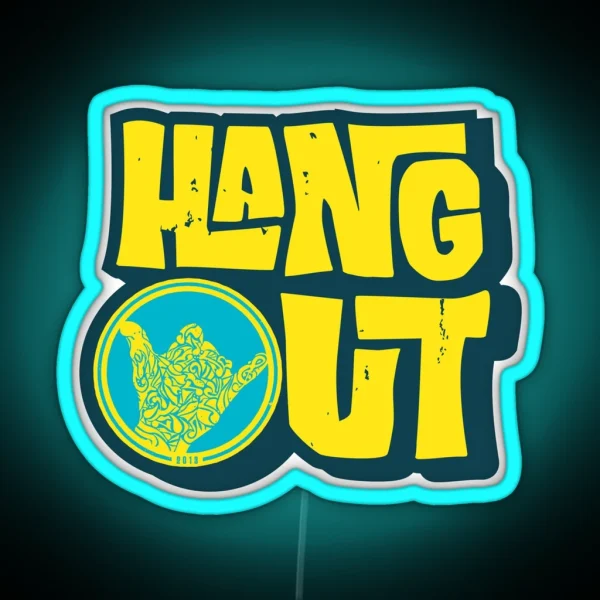 Hangout Music RGB Neon Sign