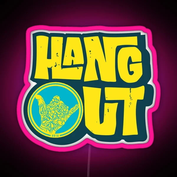 Hangout Music RGB Neon Sign