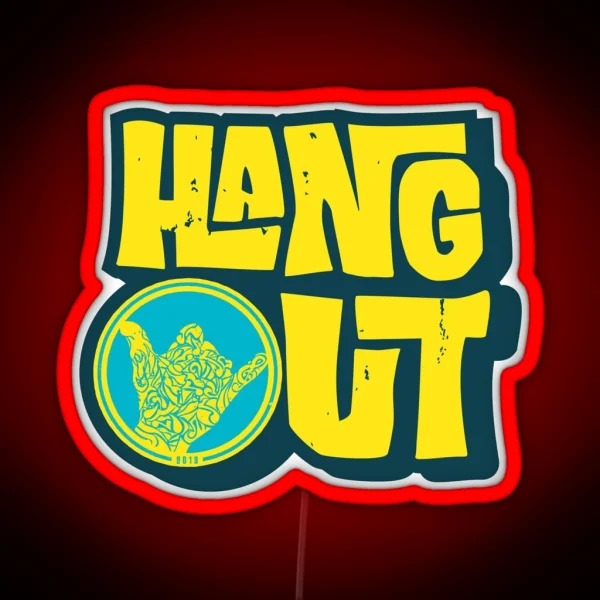 Hangout Music RGB Neon Sign