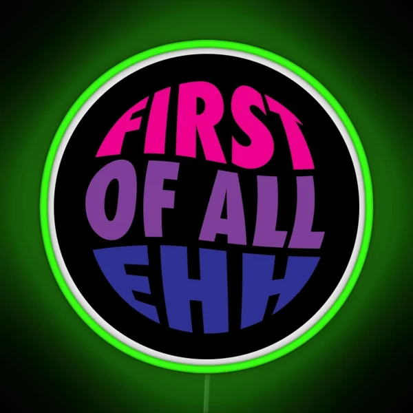 Hank Green Bisexual Pride Flag First Of All RGB Neon Sign